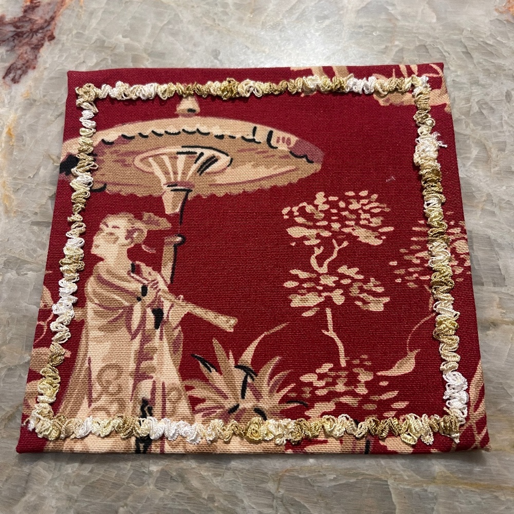 Set of 8 Cloth Napkins, Chinoiserie Print  5.5"